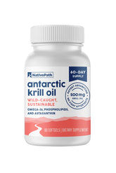 NativePath Krill Oil Supplement front view with packaging