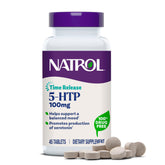 Natrol 5-HTP 100 mg time release tablets front view