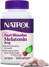 Natrol Melatonin 3 mg Fast Dissolve Tablets front view with packaging