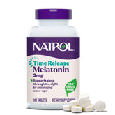 Natrol Melatonin 3 mg Time Release Tablets front view