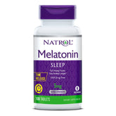 Natrol Time-Release Melatonin 5 mg Tablets front view, 100 count pack