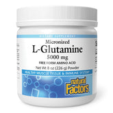 Natural Factors L-Glutamine Powder 5000mg front view