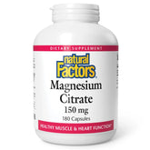 Natural Factors Magnesium Citrate Capsules 227g front view