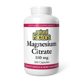 Natural Factors Magnesium Citrate Capsules front view