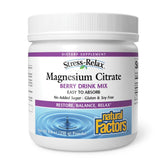 Natural Factors Magnesium Powder 300mg berry flavour front view