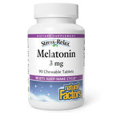 Natural Factors Melatonin 3 mg chewable tablets front view