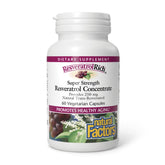 Natural Factors ResveratrolRich 250mg vegetarian capsules front view