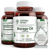 Natural Nutra Borage Seed Oil Capsules front view