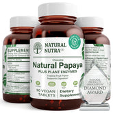 Natural Nutra Papaya Chewable Enzymes 181g front view