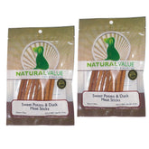 Natural Value Sweet Potato & Duck Soft Chew Meat Sticks front view