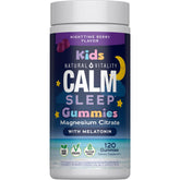 Natural Vitality CALM Kids Sleep Magnesium Gummies bottle front view