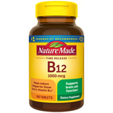 Nature Made B12 1000mcg Time Release Tablets front view