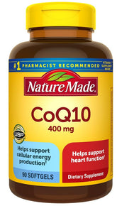 Nature Made CoQ10 Softgels 400 mg front view of packaging