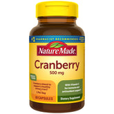 Nature Made Cranberry Capsules 500mg bottle front view