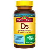 Nature Made Maximum Strength Vitamin D3 10000 IU Softgels front view