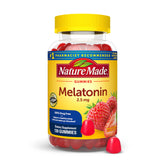 Nature Made Melatonin Gummies 2.5 mg front view, strawberry flavour