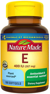 Nature Made Plant Sourced Vitamin E 267mg 400 IU Softgels front view