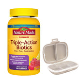 Nature Made Triple Action Biotic Gummies bottle front view with 100 gummies