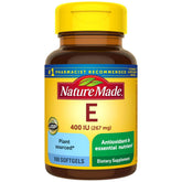Nature Made Vitamin E 267 mg softgel bottle front view