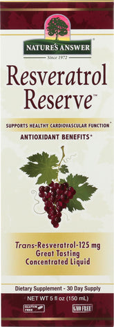 Nature's Answer Resveratrol Liquid Supplement 263g front view
