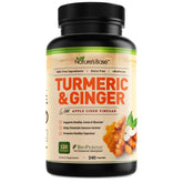 Nature's Base Turmeric & Ginger Supplement bottle front view