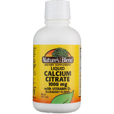 Nature's Blend Liquid Calcium Citrate 16 fl oz blueberry flavour front view