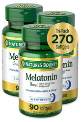 Nature's Bounty Melatonin 5 mg softgel front view