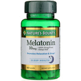 Nature's Bounty Melatonin Capsules 10mg front view of packaging
