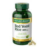 Nature's Bounty Red Yeast Rice Capsules 600mg front view