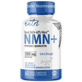 Nature's Fusions NMN 500mg Quercetin Supplement Capsules front view