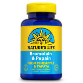 Nature's Life Bromelain & Papain supplement front view