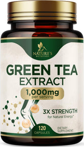Nature's Nutrition Green Tea Extract 1000mg capsules front view