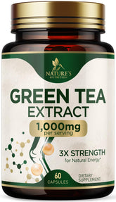 Nature's Nutrition Green Tea Extract 1000mg Capsules front view