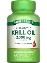 Nature's Truth Krill Oil 2000mg softgels front view