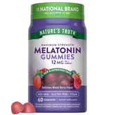 Nature's Truth Melatonin Gummies 12mg Mixed Berry front view
