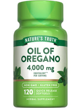Nature's Truth Oregano Oil Softgels front view with packaging
