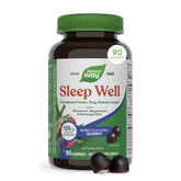 Nature's Way Sleep Well Melatonin Gummies front view, purple packaging