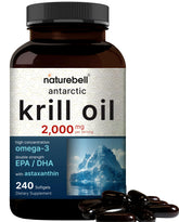 NatureBell Antarctic Krill Oil Softgels 2000mg front view