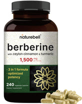 NatureBell Berberine vegetarian capsules bottle front view