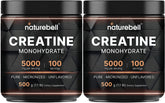 NatureBell creatine monohydrate powder 2 pack front view