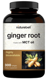 NatureBell Ginger Root Extract Softgels bottle front view