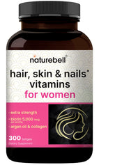NatureBell Hair, Skin & Nails multivitamin softgels front view