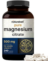 NatureBell Magnesium Citrate 240 capsules bottle front view