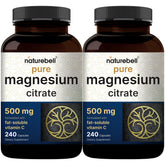 NatureBell Magnesium Citrate 240 capsules front view