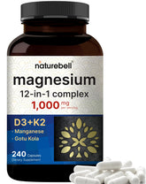 NatureBell Magnesium Complex 12-in-1 1000mg capsules front view