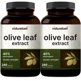 NatureBell Olive Leaf Extract 2 pack front view with capsules