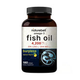 NatureBell Omega-3 Fish Oil Softgels 4200mg front view