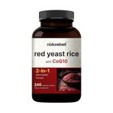 NatureBell Red Yeast Rice 600mg with CoQ10 capsule bottle front view