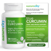 NatureCity Curcumin Capsules 60 count front view
