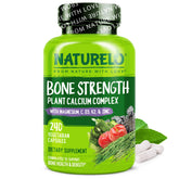 NATURELO Bone Strength Calcium Magnesium Zinc D3 Supplement front view